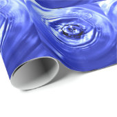 BLAUWE WATERDROP CADEAUPAPIER (Rol Hoek)