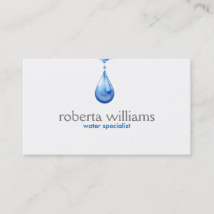 Blauwe waterdruppel Logo Visitekaartje