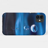 Blauwe waterdruppels Case-Mate iPhone case (Achterkant (horizontaal))