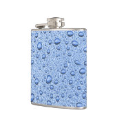 Blauwe waterdruppels heupfles (Links)