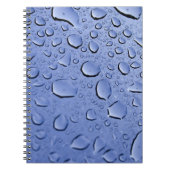 Blauwe waterdruppels notitieboek (Voorkant)