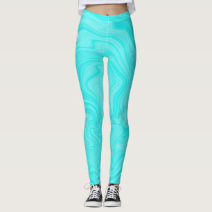 Blauwe Waterdruppels Zomer Zwem Zwembad Verjaardag Leggings