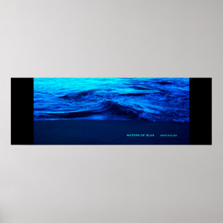Blauwe wateren poster