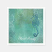 Blauwe wateren, zeepaard en Vlaanderen Servet (Voorkant)