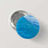 Blauwe watergolf ronde button 3,2 cm (Voorkant /achterkant)