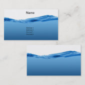 Blauwe watergolf visitekaartje (Voorkant / Achterkant)