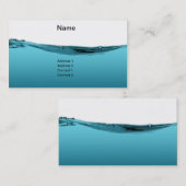 Blauwe watergolf visitekaartje (Voorkant / Achterkant)