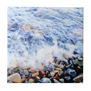 Blauwe watergolving tegeltje