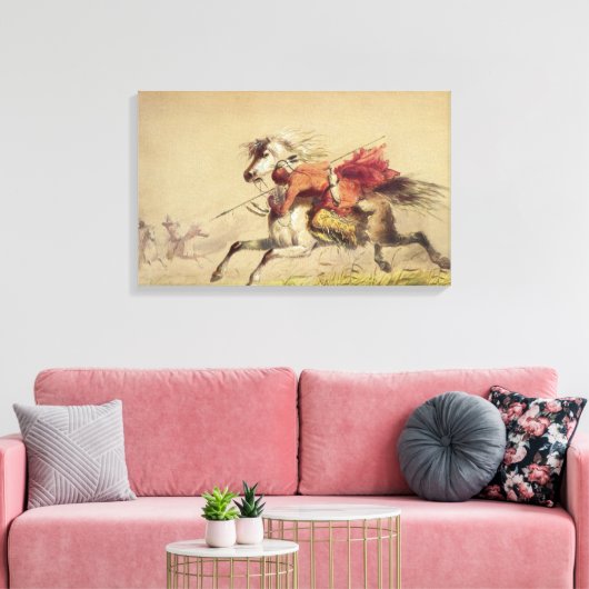 Blauwe waterkreeft door Alfred Jacob Miller Canvas Afdruk (Insitu (Woonkamer))