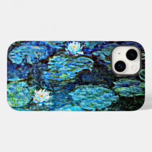 Blauwe waterlilies, fijn kunstschilderij, Case-Mate iPhone 14 hoesje
