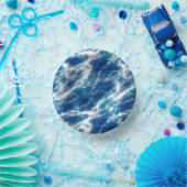 Blauwe watermarmer papieren kommen (Feest)