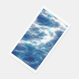 Blauwe watermarmer servet