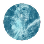 Blauwe watermarmer snijplank (Voorkant)