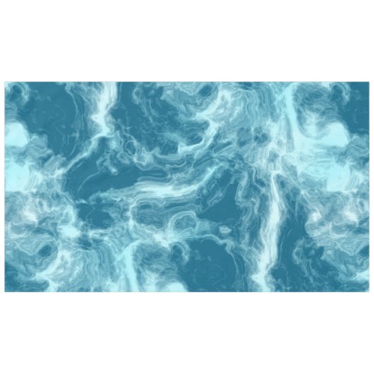 Blauwe watermarmer tafelkleed (Voorkant (Horizontaal))