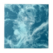 Blauwe watermarmer tegeltje (Voorkant)