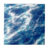 Blauwe watermarmer tegeltje (Voorkant)