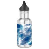 Blauwe watermarmer waterfles  (Links)