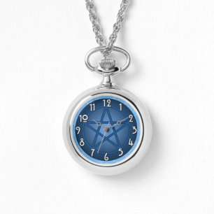Blauwe waterpentakel horloge