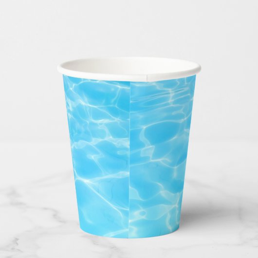 Blauwe waterpoel Zomer Partij Zomer Papieren Bekers (Rechts)