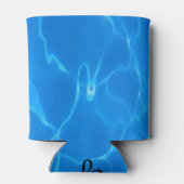 Blauwe waterrimpels blikjeskoeler (Achterkant)