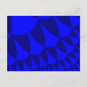 Blauwe waterschalen briefkaart