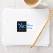 Blauwe waterschildpad etiket (Insitu)