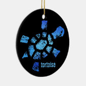 Blauwe waterschildpad keramisch ornament (Rechts)