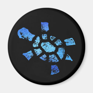 Blauwe waterschildpad Magnet Magneet