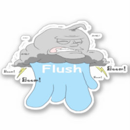 Blauwe watersticker sticker