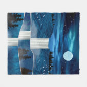 Blauwe waterval fleece deken (Voorkant (Horizontaal))