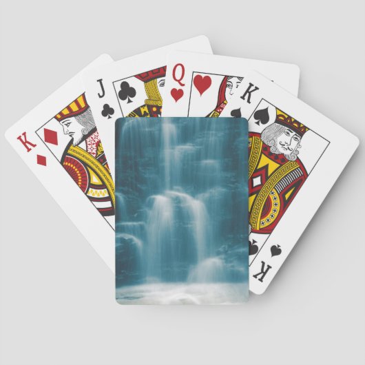 Blauwe waterval pokerkaarten (Achterkant)