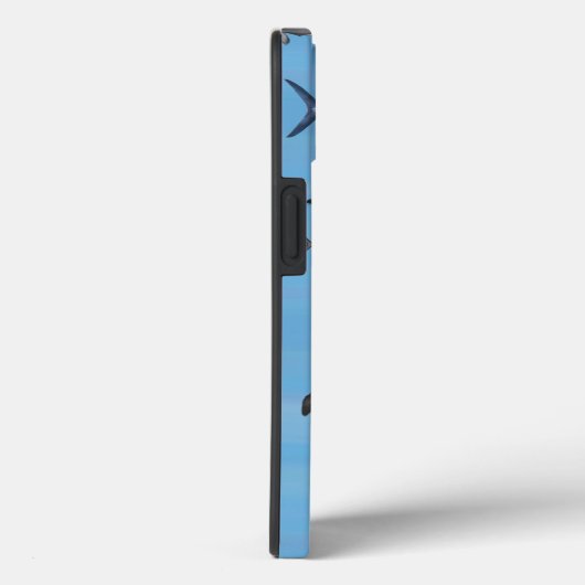 Blauwe Waterverf Aangepaste gepersonaliseerde naut Case-Mate iPhone Case (Achterkant / Rechts)