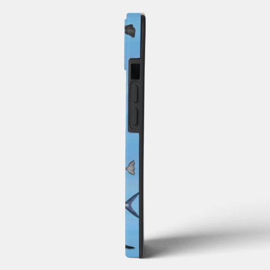 Blauwe Waterverf Aangepaste gepersonaliseerde naut Case-Mate iPhone Case (Achterkant / Links)