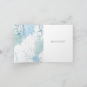 Blauwe Waterverf Abstract Dank u Bedankkaart (Binnen)