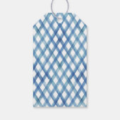 Blauwe Waterverf Baby shower Hartelijk dank Cadeaulabel (Achterkant)