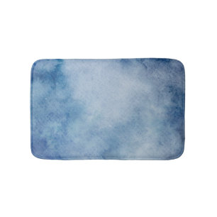 Blauwe Waterverf Badmat