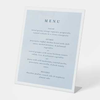 Blauwe Waterverf betoverende Cloudscape bruiloft Reclamebord Met Voetstuk