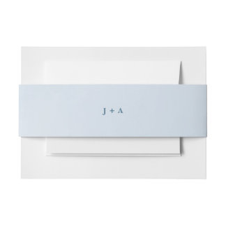 Blauwe Waterverf betoverende Cloudscape bruiloft Uitnodigingen Wikkel