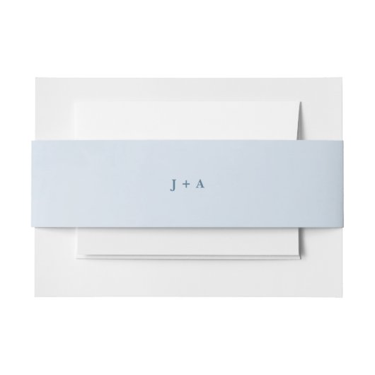 Blauwe Waterverf betoverende Cloudscape bruiloft Uitnodigingen Wikkel (Voorkant Voorbeeld)