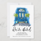 Blauwe Waterverf Bewegende Aankondiging (Voorkant)