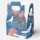 Blauwe Waterverf  bloemen en vogels Bedankdoosjes (Geopend)