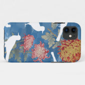Blauwe Waterverf  bloemen en vogels Case-Mate iPhone Case (Achterkant (horizontaal))