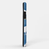 Blauwe Waterverf  bloemen en vogels Case-Mate iPhone Case (Achterkant/rechts)