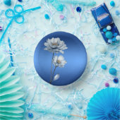 Blauwe Waterverf bloemen Papieren Kommen (Feest)