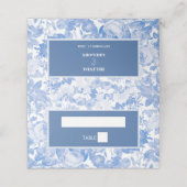 Blauwe Waterverf Botanische Florals Weddenschap (Buitenkant ongevouwen)