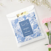 Blauwe Waterverf Botanische Florals Weddenschap Bedankzakje (Gezegeld)