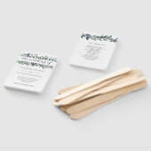 Blauwe Waterverf | Bruiloft Handwaaier (Niet-gemonteerd)