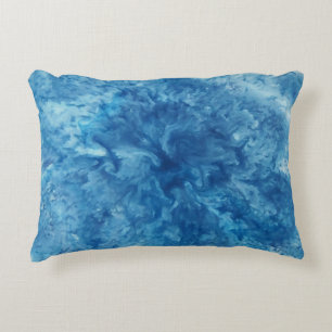 Blauwe Waterverf burst Accent Kussen