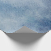 Blauwe Waterverf Cadeaupapier (Hoek)