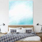 Blauwe waterverf canvas afdruk (Insitu (Slaapkamer))